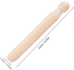 Dailygoods- Wasknijpers Houten - 10x Kledingklemmen - Handgemaakt - Glad Oppervlak - Ideaal voor Knutselprojecten - Duurzaam en Praktisch - Kledingklem — thumbnail 4