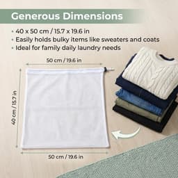 Wasnetten met trekkoord - Set van 3 fijne mazen waszakken voor kleding, ondergoed en reizen in huis of appartement — thumbnail 4