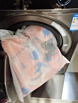Grote Mesh Waszak voor Wasmachine 60x80 cm - Reizen Opslag Organizer Tassen - Wasnetzak met Zip - Trui Jurk Kledingstuk Kussen Speelgoed - Set van 2. — thumbnail 2