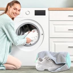 Herbruikbare waszakken voor schoenen met ritssluiting, 360° reiniging, geschikt voor wasmachines en drogers — thumbnail 3