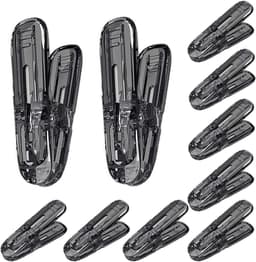 Wasspelden Klemmen - Kleding Droogclips - Kleding Drogen - Winddicht Ontwerp - 10 Stuks - Transparant Grijs — thumbnail 1