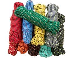 Waslijn 2 stuks - Droogkoord nylon - Kleding drogen - Antislip winddicht - 10 meter - Willekeurige kleur