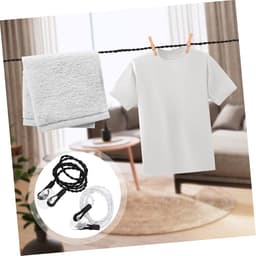 Verstelbare Waslijn - Draagbare Kledinglijn - Binnen Buiten Gebruik - Zuignappen Haken - 2 Stuks 12 Meter - Diverse Kleuren — thumbnail 4