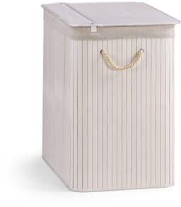 Wasmand / Wasbak Falster XXL B 150 L bamboe wit 3 vakken hjh LIVING — thumbnail 5