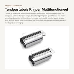 Jhubersproducts - Multifunctioneel - Tandpastabuis Knijper - Zilver — thumbnail 1