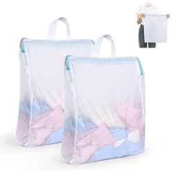 Wasnet voor wasmachine, 60 x 80 cm, waszak met ritssluiting, waszak, waszak, waszak, beschermende waszak, net voor beha, reizen, schoenen, koffer, sokken — thumbnail 1