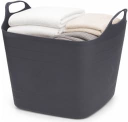 Excellent Houseware Flexibele emmer - zwart - 15 liter - kunststof - vierkant - 37 x 30 cm — thumbnail 4