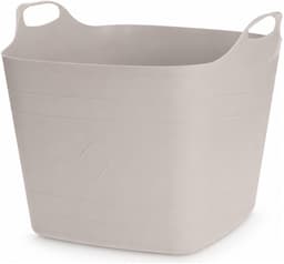 Excellent Houseware Flexibele emmer - beige - 15 liter - kunststof - vierkant - 37 x 30 cm — thumbnail 5