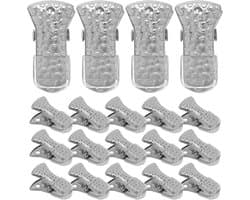 Metalen Wasknijpers - Klemmen Kleding - Kleding Drogen - Antislip Gelhoezen - 35 Stuks - Zilver