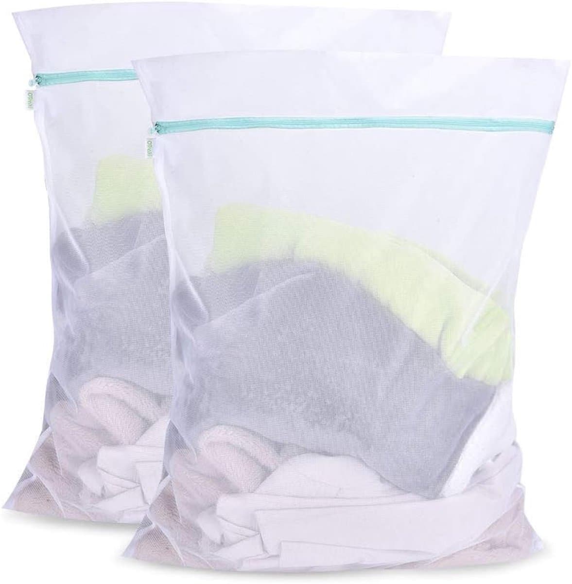 1 stuk - Waszak - Machinewasbare mesh zak voor gordijnen - Fijnmazige polyester waszak - 90*110 cm — afbeelding 1
