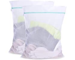 1 stuk - Waszak - Machinewasbare mesh zak voor gordijnen - Fijnmazige polyester waszak - 90*110 cm