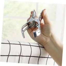 Roestvrijstalen Wasknijpers - Grote Klemmen Stevige Haken - Kleding Drogen - Gladde Randen - 12X3.5X2CM - Zilver — thumbnail 3