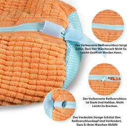 Multifunctionele waszak voor schoenen, herbruikbare waszak voor sneakers, beschermt schoenen en wasmachine, geschikt voor alle types schoenen, oranje kleur — thumbnail 5