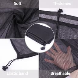 Extra grote waszakken van mesh - 2-pack 70×90 cm - Sterke wasnetten voor kleding, beddengoed en speelgoed - Ideaal voor thuis en op reis — thumbnail 2