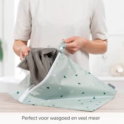 Thijox - Zamboo Nasstas/Luiertas Set - Milieuvriendelijk & Duurzaam - Ökotex Standaard 100 - 3-delige Set - Groene Tassen voor Luiers, Vuile Was en Vo — thumbnail 5