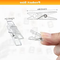 Transparante Plastic Kledingknijpers - 100 Stuks Mini Clips voor Creatieve Projecten, Foto's en Scrapbooking — thumbnail 4