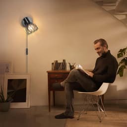 wandlamp met schakelaar en stekker, zwart binnen zwenkbaar, E14 wandspot slaapkamer woonkamer — thumbnail 3