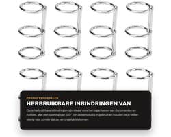 Inbindringen Gegalvaniseerd Metaal - Herbruikbare Notebookringen - 3 Gaten - Losbladige Binding - Robuust Ontwerp - Superieure Functionaliteit - Notitieboekringen