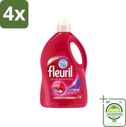 Fleuril - Wasmiddel - Renew Color Vloeibaar Wasmiddel - Gekleurde Was - 54 wasbeurten - Voordeelverpakking - 4 stuks - Wasmiddel voor gekleurde was - Kleurbehoud — thumbnail 1