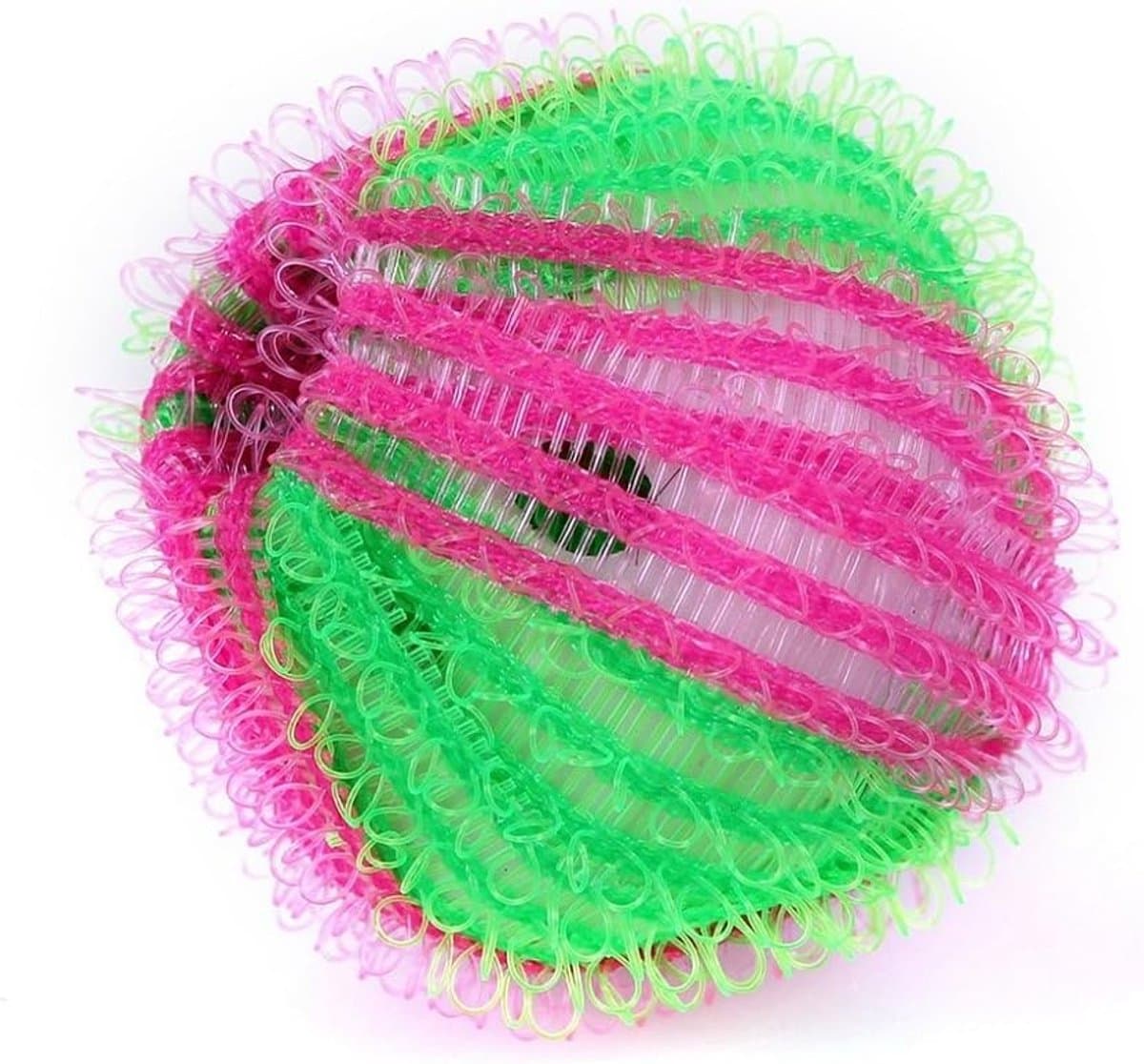SnelShoppen - Wasballen, Pluisballen, Lintballen, Herbruikbare Wasballen tegen Dierharen en Pluis, Groen/Roze, Polypropyleen, Set van 2 — afbeelding 1