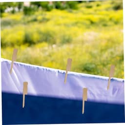 Houten Kledinghangers - Was Knijpers - Kleding Drogen - Natuurlijke Afwerking - 100 stuks - Houtkleur — thumbnail 2