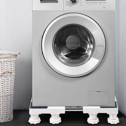 Wasmachine Onderstel - Wasautomaat Verhoger - Wasmachine Plaatsen - Verstelbare Afmetingen - 42-62 cm - Zwart — thumbnail 2