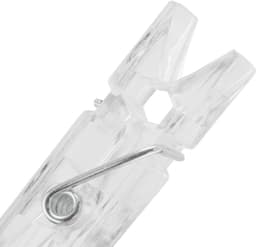 Solidchoice- Mini Wasknijpers 300 Stuks - Transparant - Kunststof - Kleine Knijpers - Duurzaam - Metalen Veer - Ideaal voor Knutselen — thumbnail 2