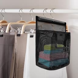 Wasknijperzak - Wasknijperzak Om Op Te Hangen - Met Haken - Opbergtas voor wasknijpers - Opbergtas - Kledingopbergtas - Eenvoudig - Geschikt voor binnen- en buitenruimtes zoals wasruimtes, badkamers en balkons - Zwart — thumbnail 4