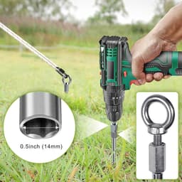 Duurzame 30 cm grondanker met 4 stevige tentpinnen, eenvoudig te installeren en herbruikbaar voor tenten, trampolines en schuren — thumbnail 3