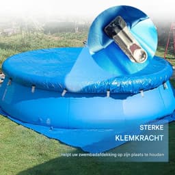 QTTVBTNA -Wasknijpers - Set van 30 - Roestvrijstalen Knijpers - Blauw, roestvrij, waterbestendig, windbestendig - Sterke veer, antislip rubberen coating - Multifunctioneel voor kleding, handdoeken, snacks en foto's - Voor thuis en reis — thumbnail 2