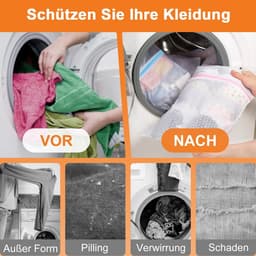 Waszak, waszak met ritssluiting, wasnet, fijn hemd, schoenen, beha, ondergoed, babykleding, wasnet voor wasmachine set van 5 — thumbnail 4