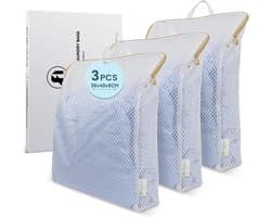 Waszakken voor delicate stoffen, sokken, ondergoed, T-shirts, badpak, babykleding, lingerie (30 x 40 x 8 cm)
