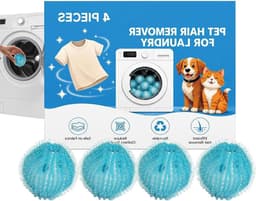 Huisdierenhaar Verwijderaar - Pluizenverwijderaar Reinigingsballen - Dierenhaar Verwijderen - Automatische Harenvanger - 4 Stuks - Niet gespecificeerd — thumbnail 1