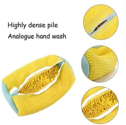 Vastsea Schoenpoetszak, Schoenpoetszak voor Wasmachine, Waszak voor Schoenen, Herbruikbare Schoenwaszak voor Alle Schoensoorten en Maten, Geel, Eenvoudige Stijl — thumbnail 3