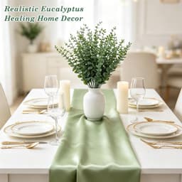 40 stuks eucalyptus, gedroogd, natuurlijk, 43 cm, echte eucalyptustakken voor bloemstukken, tafeldecoraties voor badkamer, vazen voor bruiloften, doe-het-zelf decoraties — thumbnail 5