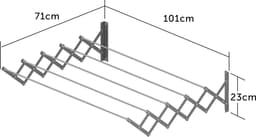 Solidchoice - Uittrekbare Wanddroger van Aluminium, 1 m — thumbnail 5