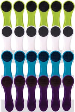 Wasknijpers, wasknijpers met spiraalveren, soft grip, softgrip, softtouche, blauw, groen, paars, wit, antraciet — thumbnail 1
