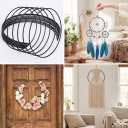 Ringen voor Handwerken - Set van 12 DIY Dromenvanger Ringen van 10 cm en 15 cm - Hoge Kwaliteit Roestbestendig Metaal voor Creatieve Projecten, Versieringen en Geschenken — thumbnail 2
