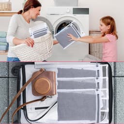 Waszakken voor de Wasmachine - Set van 4 Stuks, Mesh Wasnet met Rits voor Ondergoed, Bh's, Sokken en Baby Kleding - 30 x 20 cm en 40 x 30 cm — thumbnail 2