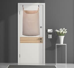 Wasverzamelaar - Beige - 65 Liter - Heavy Duty Poly Katoenen Canvas - Voor Ruimtebesparend Gebruik — thumbnail 5
