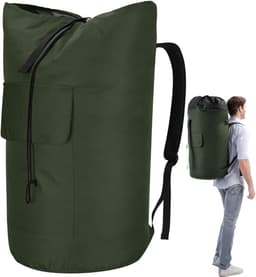 Grote Vuilwaszak XXL 115 Liter met 2 Gevoerde Schouderbanden, Opvouwbare Waszak voor Reizen, Ideaal voor Kleding en Beddengoed — thumbnail 1