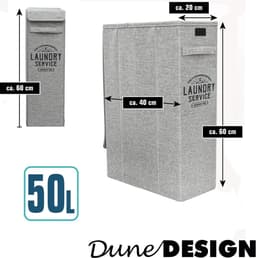 50L Smalle Wasmand met Deksel - 20x40x60 Nis Wasbox - Wasverzamelaar - Opvouwbare Badkamer Mand — thumbnail 4