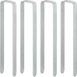 Grondpennen set van 4 - Grondankers - Rozenboog - U-vormig - Verzinkt - Stabiel - XXL - HBD 30 x 6 x 25 cm - Zilver — thumbnail 1