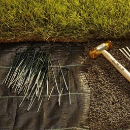 Kunstgrasgrondankers thermisch verzinkt staaldraad 150mm lang 25mm breed 29mm dik Platte kop - Groen - Tuin - Bevestigingsmateriaal — thumbnail 3