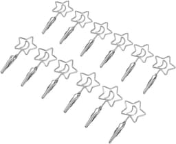 Dubbele Memoclip - Fotohouder Draadklem - Notities Tonen - Dubbele Klemfunctie - 12 Stuks - Zilver — thumbnail 1