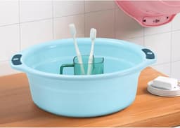 Wastafel Plastic - Grote Bak - Kleding Wassen - Dik En Stevig - 29 x 29 x 10 cm - Wit — thumbnail 3