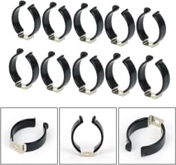 Veerklemmen Gereedschap - Badstofclips Hangers - Gereedschap Organiseren - Smalle Basis Grip - 28 mm - Zwart — thumbnail 4