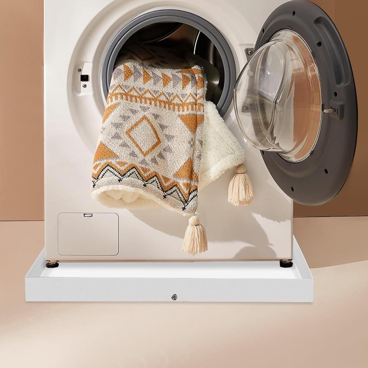 Opvangbak Wasmachine - Lekbak Droger - Voorkom Waterschade - Roestvrij Staal - 81x76x6.3 cm - Zilver — afbeelding 1