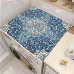 Wasmachine Droger Mat - Apparaat Beschermer - Apparaten Beschermen - Snel Absorberend - 50x50 cm - Mandala Stijl — thumbnail 1