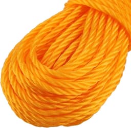 Nylon Waslijn - Waslijn Touw - Buiten Drogen - Hoogwaardige Nylon - 20 m - Oranje — thumbnail 5